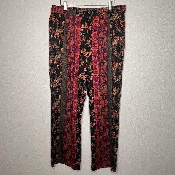 Soft Surroundings Curio Pants Wide Leg Elastic Waist Pull On Boho XL New y12 - Picture 2 of 8